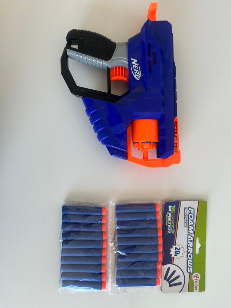Nerf scout mk II + 20 pijltjes, Ophalen, Zo goed als nieuw