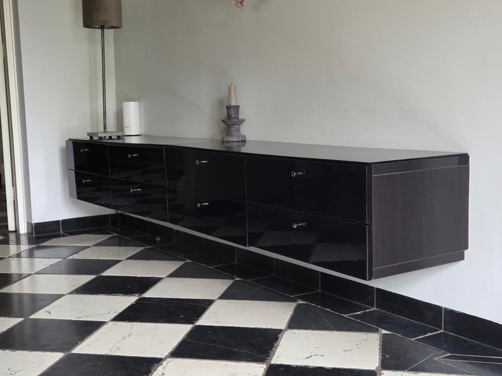GRATIS TV meubel/ ladekast 2x hoogglans zwart IKEA, Ophalen, Gebruikt, 100 tot 150 cm, Minder dan 100 cm