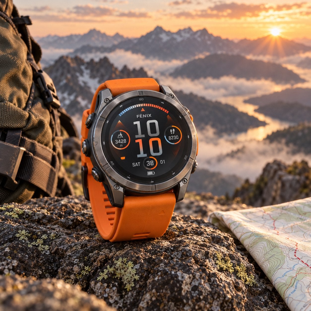 Garmin Fenix 8 51mm - Zo goed als nieuw, Ophalen of Verzenden, Waterdicht, Afstand, Zo goed als nieuw