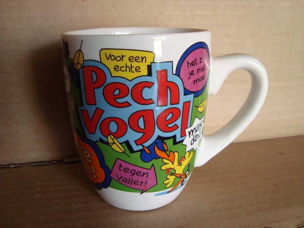 Voor een echte pexhvogel nieuwe mok, Nieuw, Overige stijlen, Aardewerk, Mok