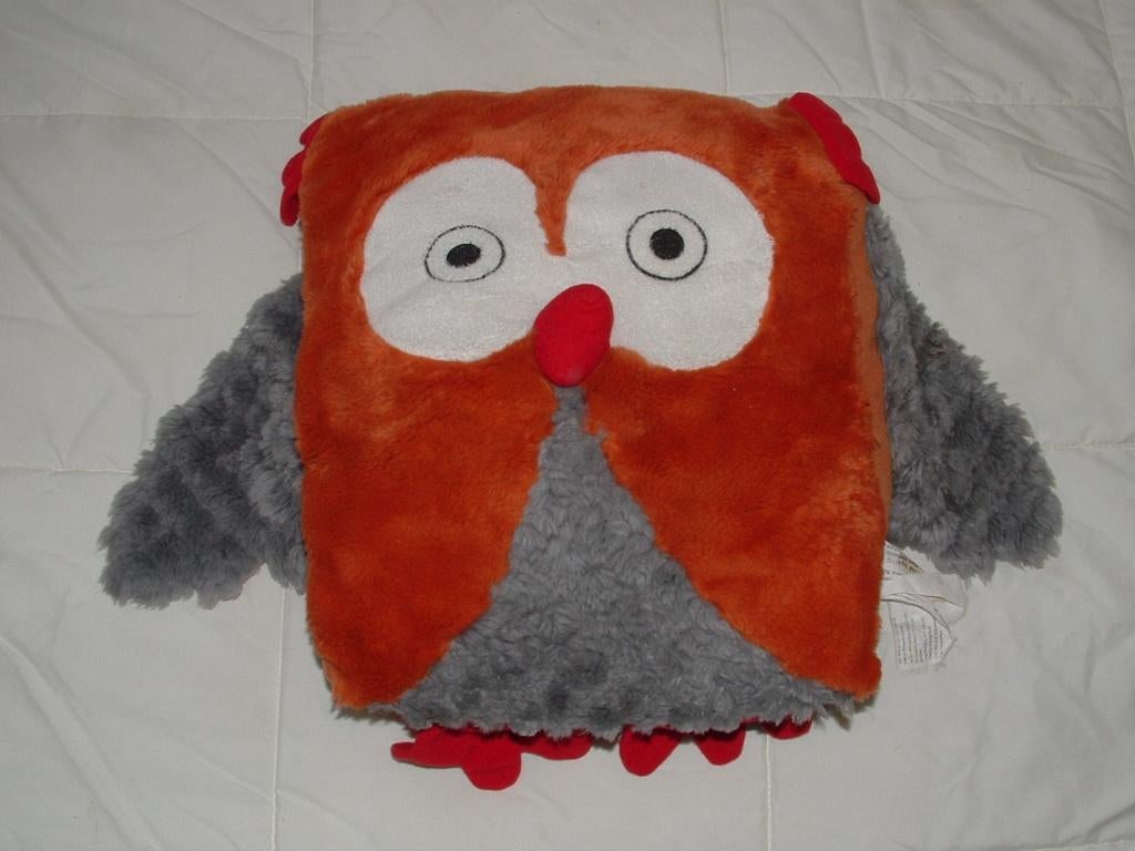 IKEA UIL VOGEL KNUFFEL KUSSEN UGGLA PLUCHE ORANJE MET WITTE, Ophalen of Verzenden, Nieuw, Overige typen