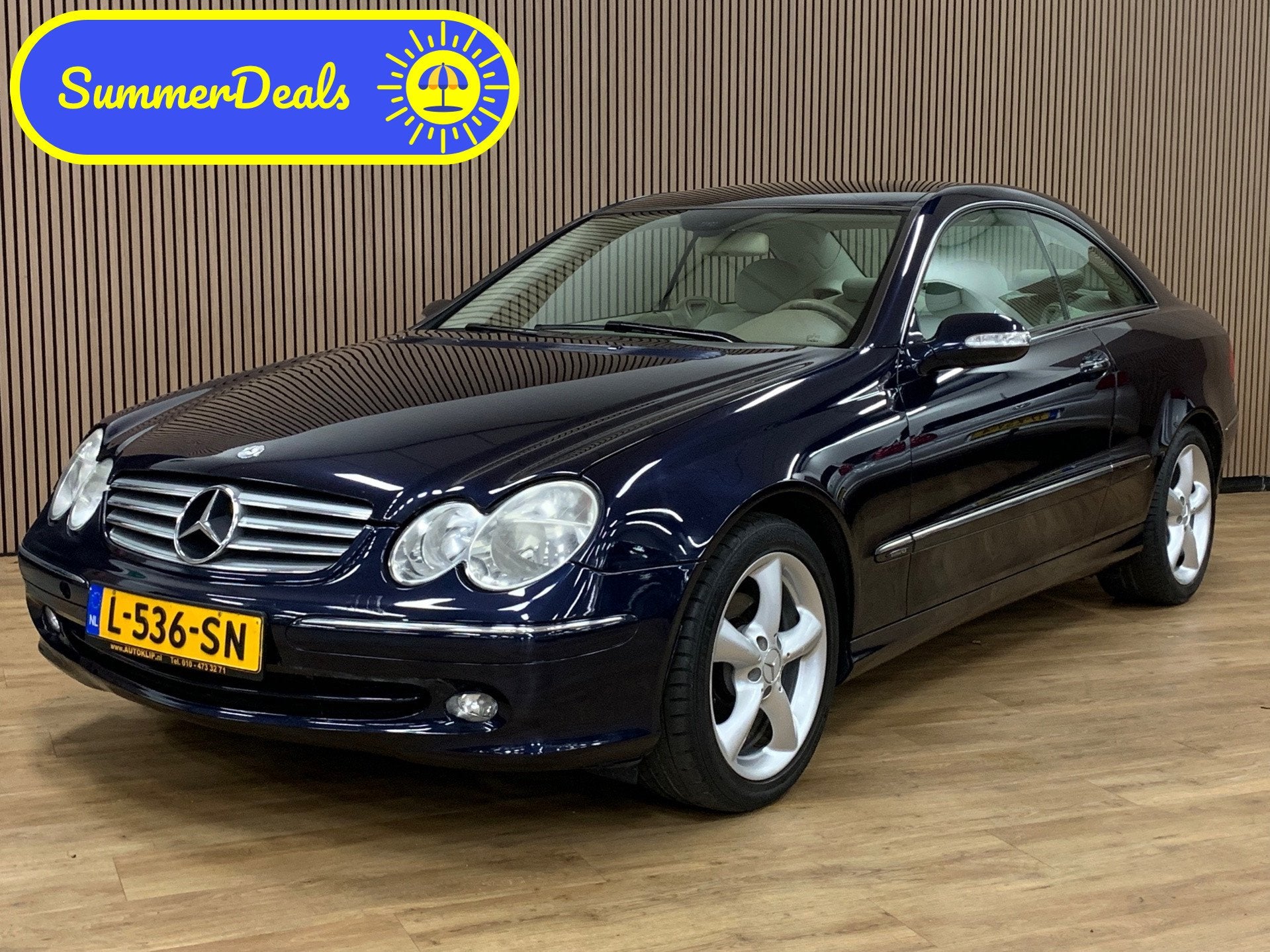 Mercedes-Benz MERCEDES CLK200 KOMP |Climate Control|, Auto's, Achterwielaandrijving, Beige, 4 cilinders, 1796 cc