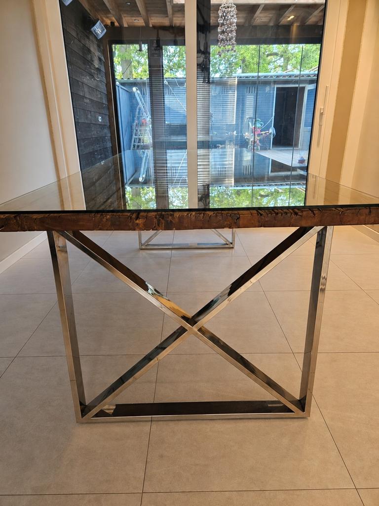 Richmond eettafel, Rechthoekig, 50 tot 100 cm, Ophalen of Verzenden, Glas
