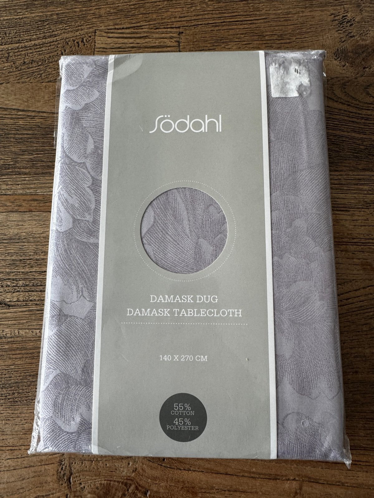 Södahl Damast Tafelkleed Lavendel 140x270 cm, Nieuw, Ophalen of Verzenden, Katoen, Paars