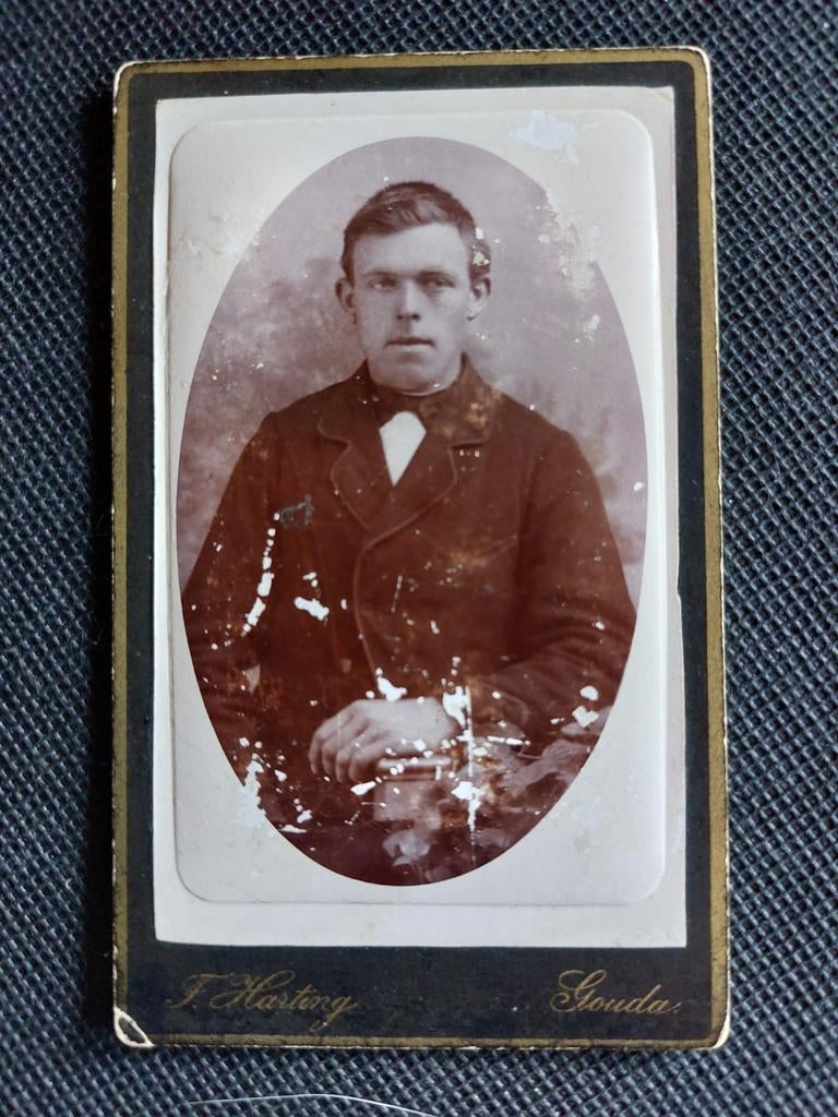 Cdv F. Harting Gouda, Verzamelen, Foto's en Prenten, Gebruikt, Foto, Ophalen of Verzenden, Voor 1940