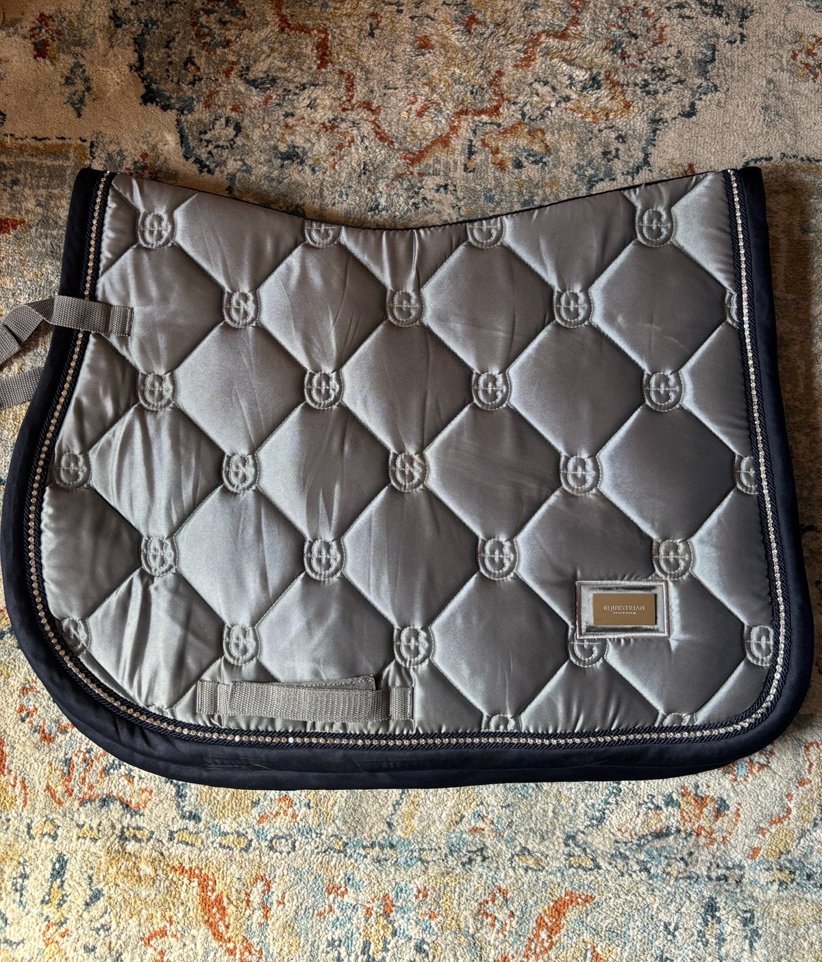 Equestrian Stockholm Crystal Grey dekje FULL, Full (L), Gebruikt, Equestrian Stockholm, Ophalen of Verzenden