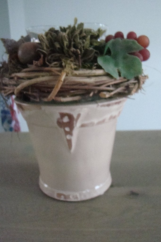 Bloempot met krans, Overige materialen, Rond, Nieuw, Ophalen of Verzenden