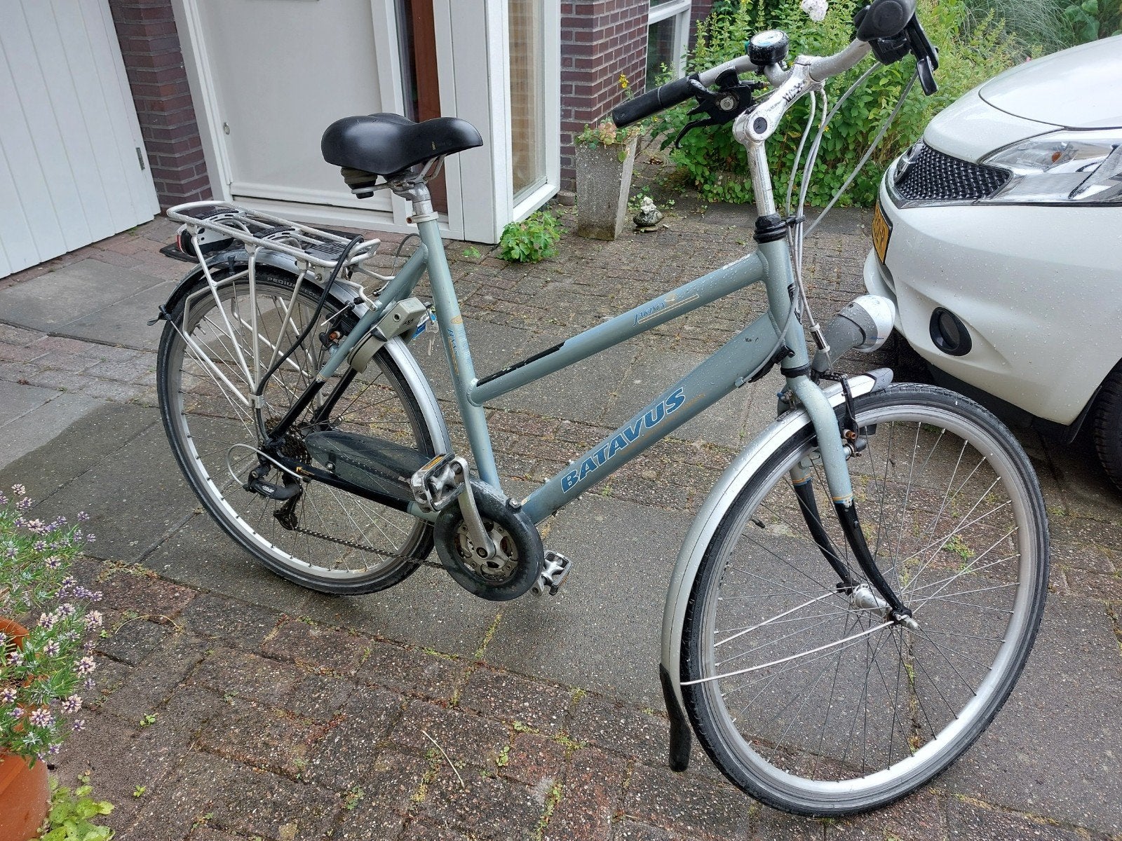 Batavus stads/tourfiets - Gebruikt, Fietsen en Brommers, Fietsen | Dames | Damesfietsen, Ophalen, Gebruikt, Velgrem, Versnellingen
