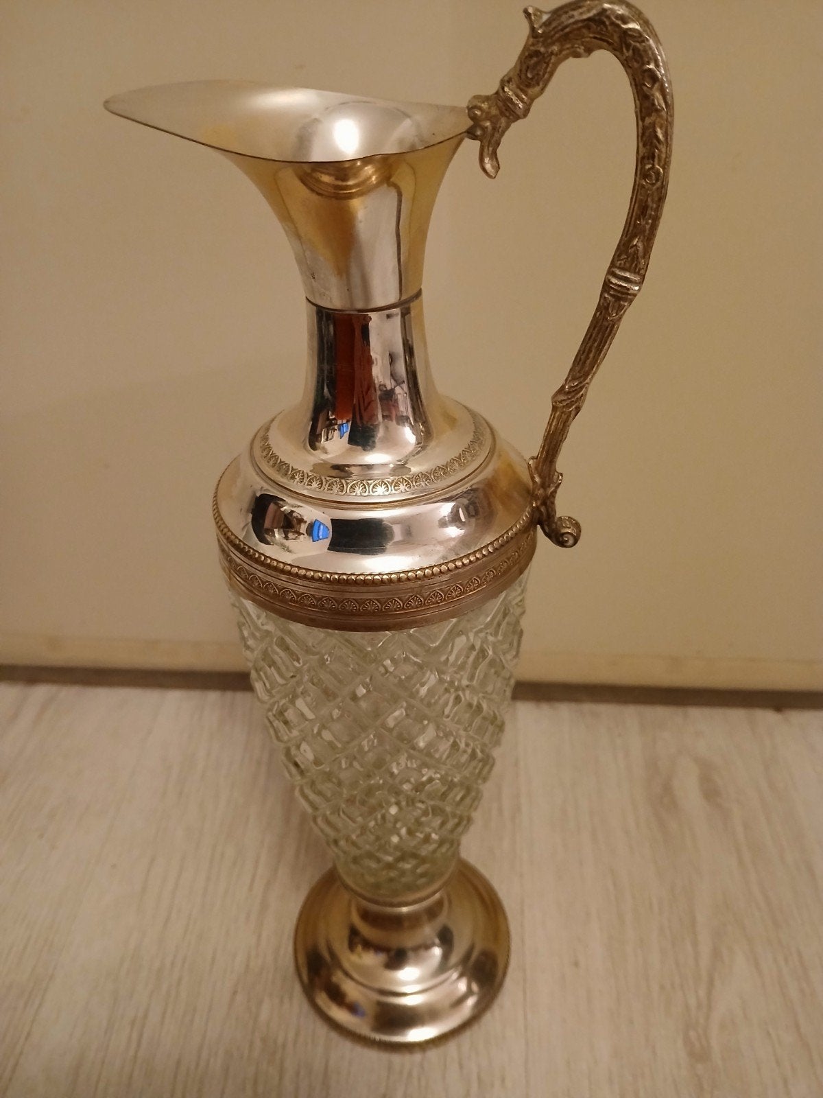 karaf met verzilverde accenten, Ophalen of Verzenden