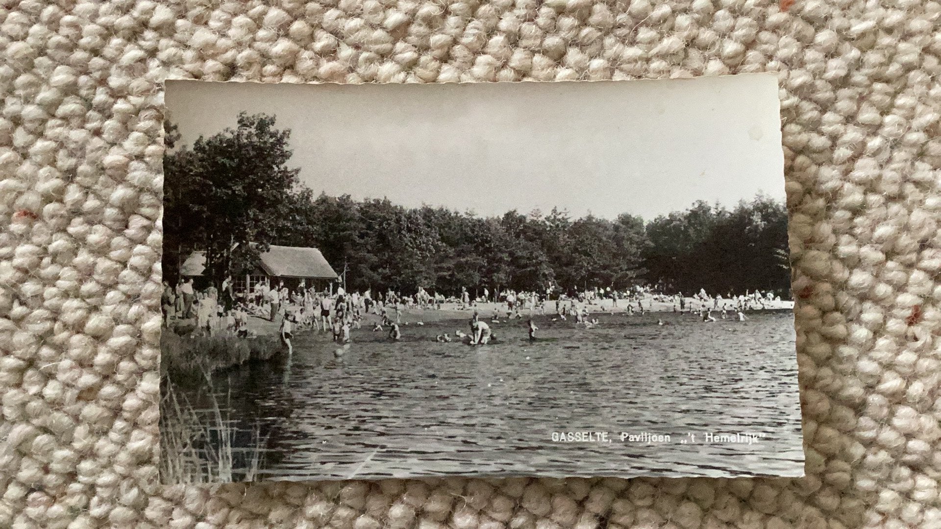 Ansichtkaart Gasselte Paviljoen “ ‘t Hemelrijk “. 971, Ophalen of Verzenden, 1940 tot 1960, Ongelopen, Drenthe