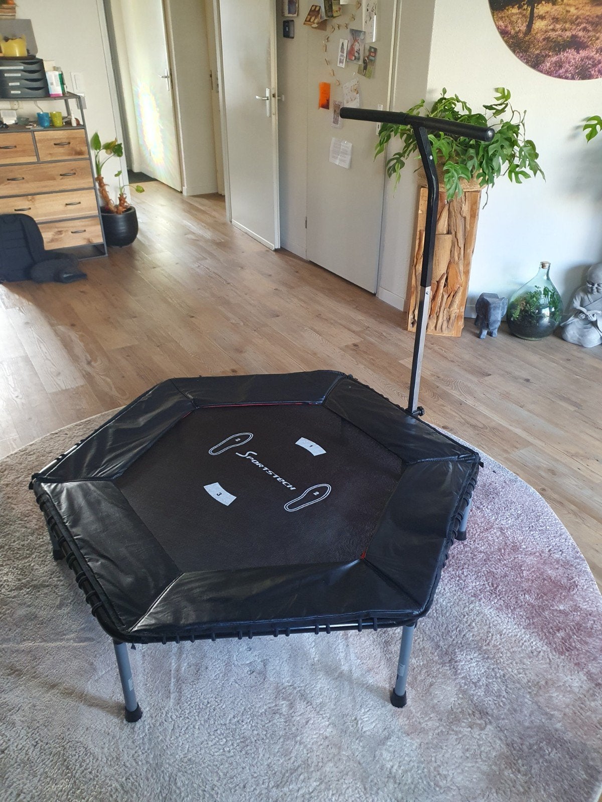 Sportstech fitness trampoline met handgreep, Kinderen en Baby's, Speelgoed | Buiten | Trampolines, Ophalen, Gebruikt