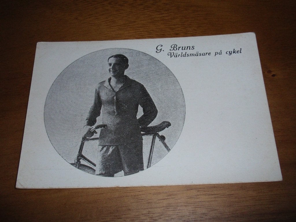 Wielrenner Wielrennen  G. Bruns Wereldkampioen Sport, Verzenden, Voor 1920, Ongelopen, Sport en Spel