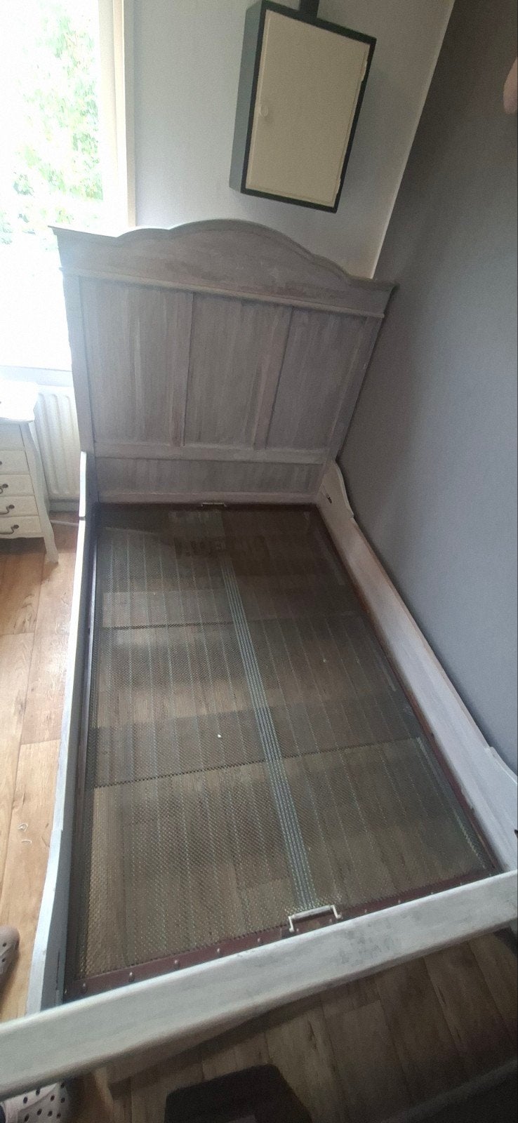 Klassiek Twijfelaar Bed 120x190 cm met Spiraalbodem, Ophalen, Gebruikt, 190 cm of minder, Twijfelaar
