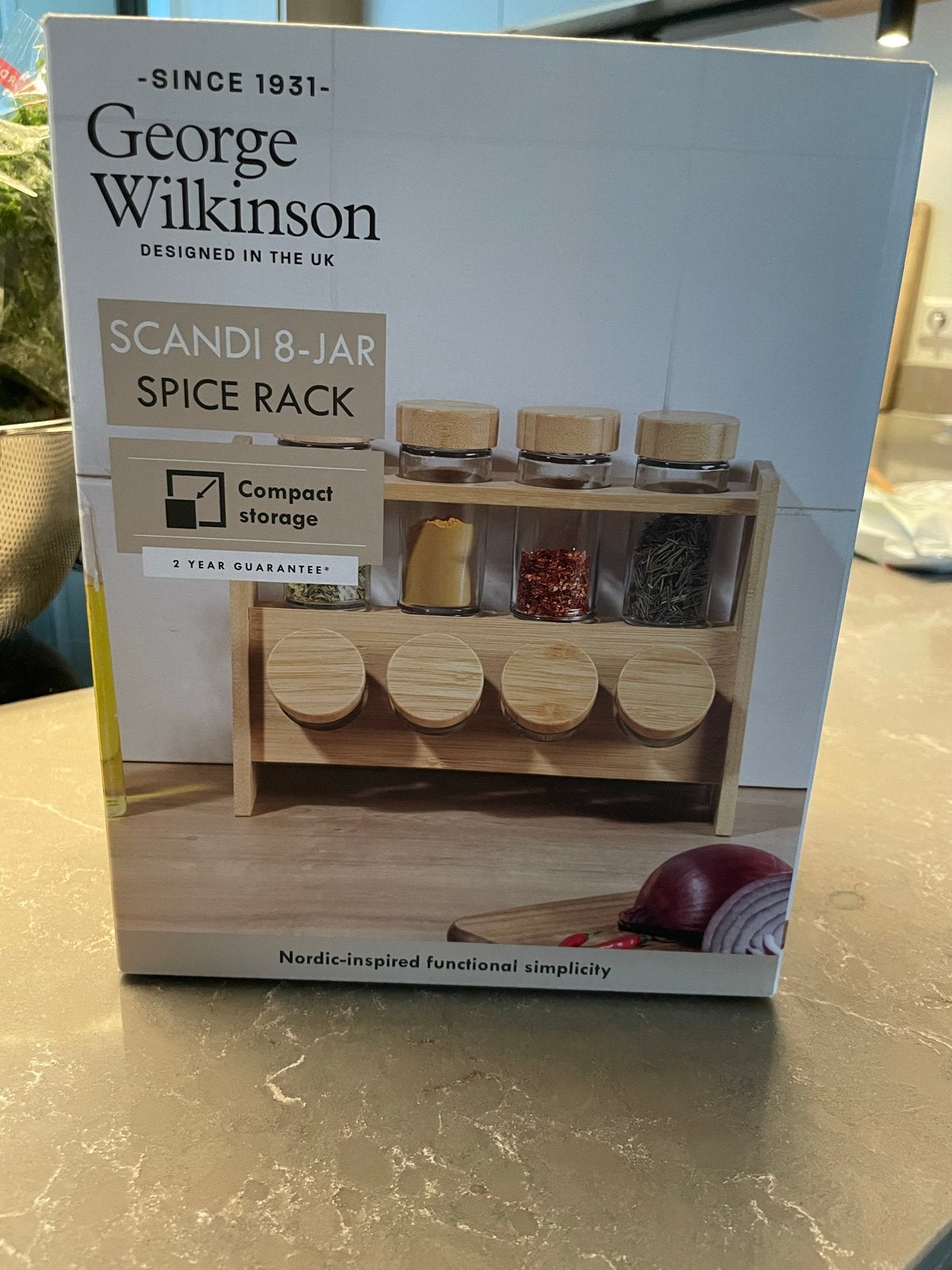 George Wilkinson Kruidenrek Bamboe met 8 Glazen Potjes, Ophalen of Verzenden, Nieuw, Hout, Overige merken