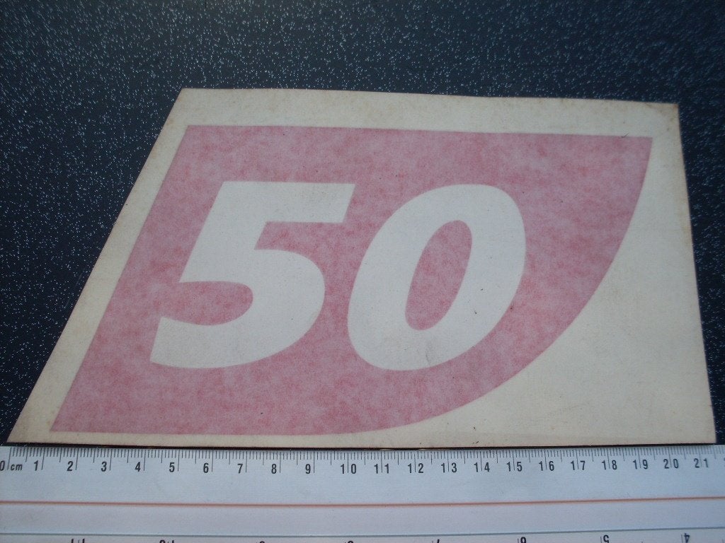 applicatie sticker 50 logo 5x, Ophalen of Verzenden, Zo goed als nieuw, Merk