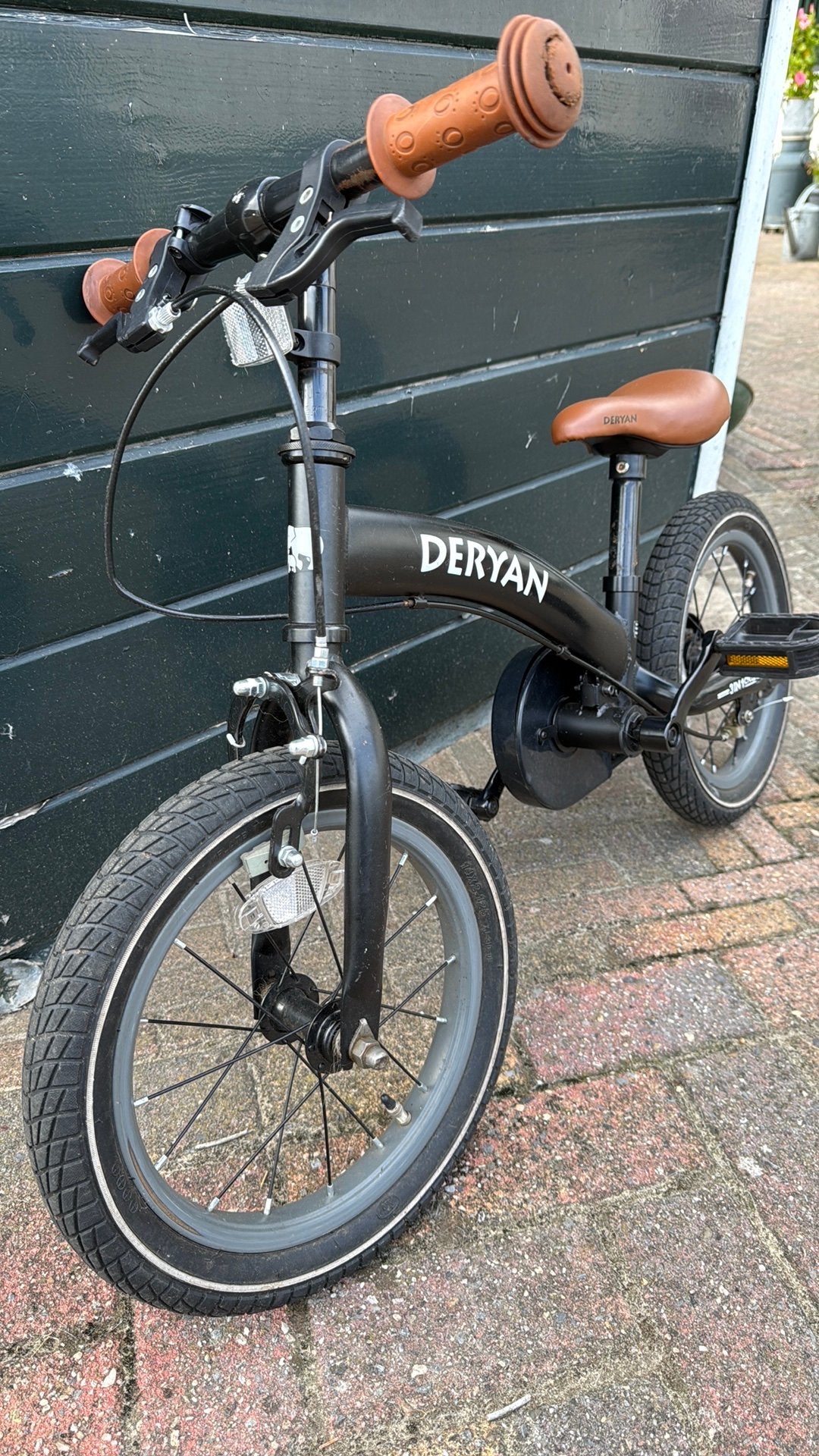 DERYAN 3 IN 1 FIETS 12 INCH, Ophalen of Verzenden, Gebruikt, Minder dan 16 inch, Zijwieltjes