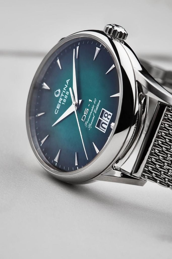 Certina DS 1 Big Date Powermatic 80 'DS 60th Anniversary', Ophalen of Verzenden, Zo goed als nieuw, Staal, Overige merken