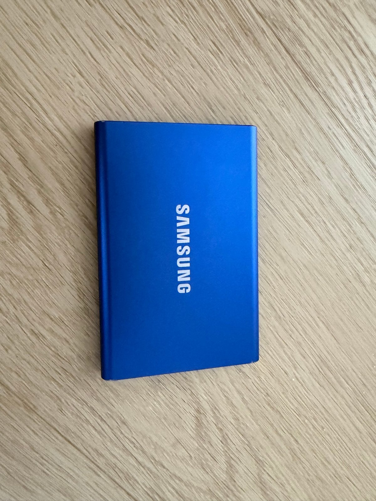 Samsung Portable SSD T7 500 GB - Blauw, Computers en Software, Harde schijven, Server, SSD, Ophalen of Verzenden, Zo goed als nieuw