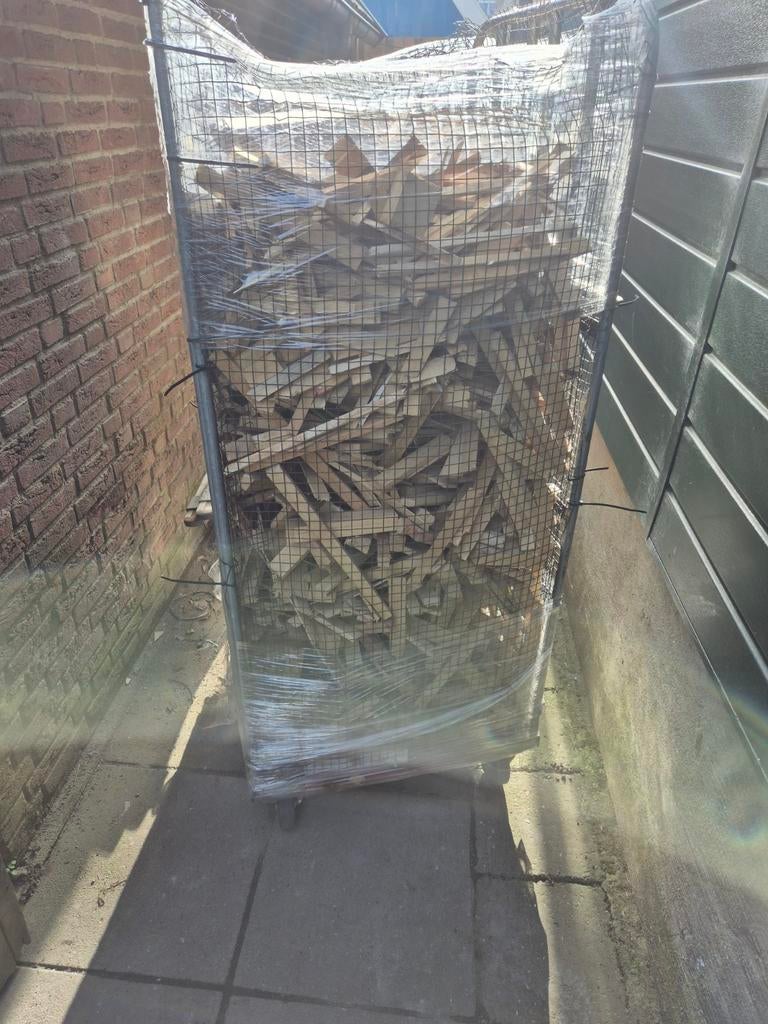Aanmaakhoutjes inc.container 0.8 kub, Tuin en Terras, Haardhout, Minder dan 3 m³, Ophalen of Verzenden
