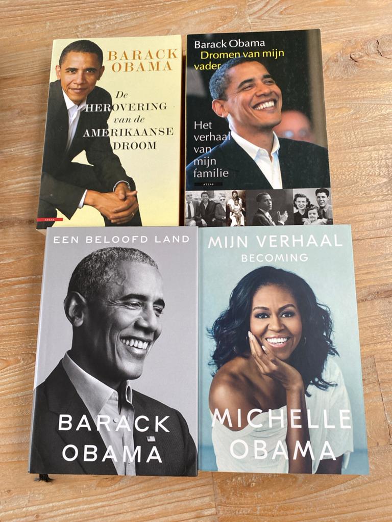 Autobiografieën Barack en Michelle Obama (4 boeken), Ophalen of Verzenden, Gelezen, Politiek