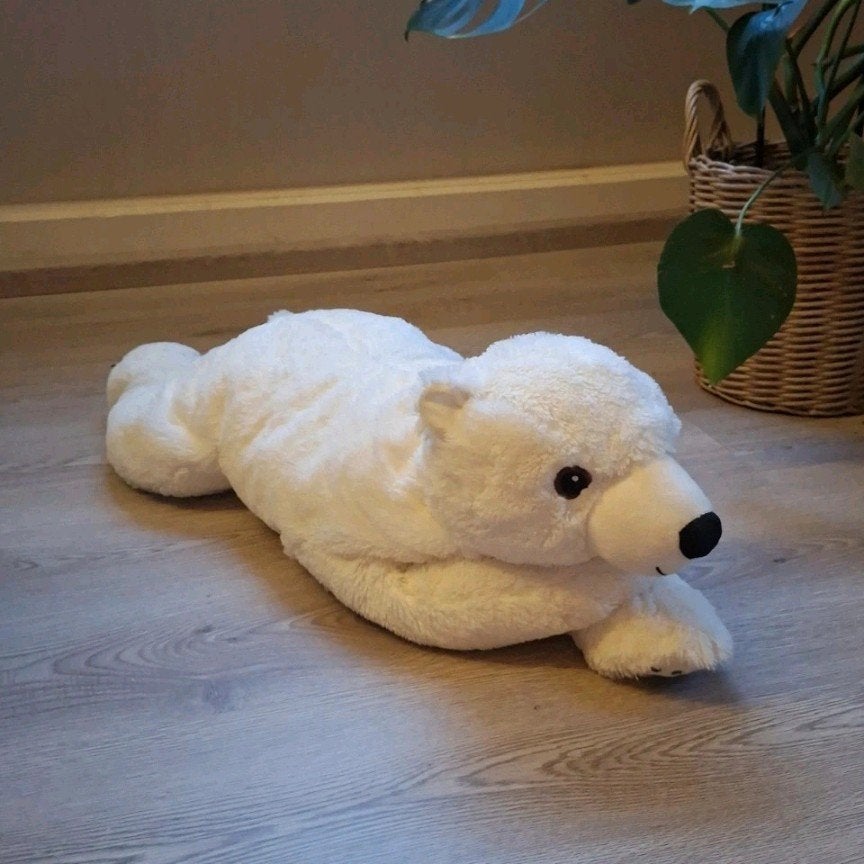 IKEA Knuffel IJsbeer - 1 meter - Zo goed als nieuw, IKEA, Beer, Ophalen of Verzenden, Zo goed als nieuw