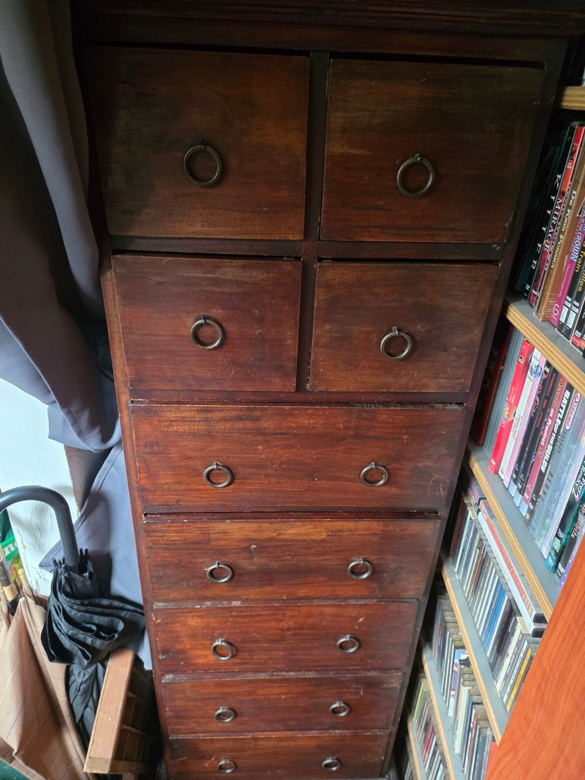 Koloniale kast met 8 laden - 150x50x42 cm, Ophalen