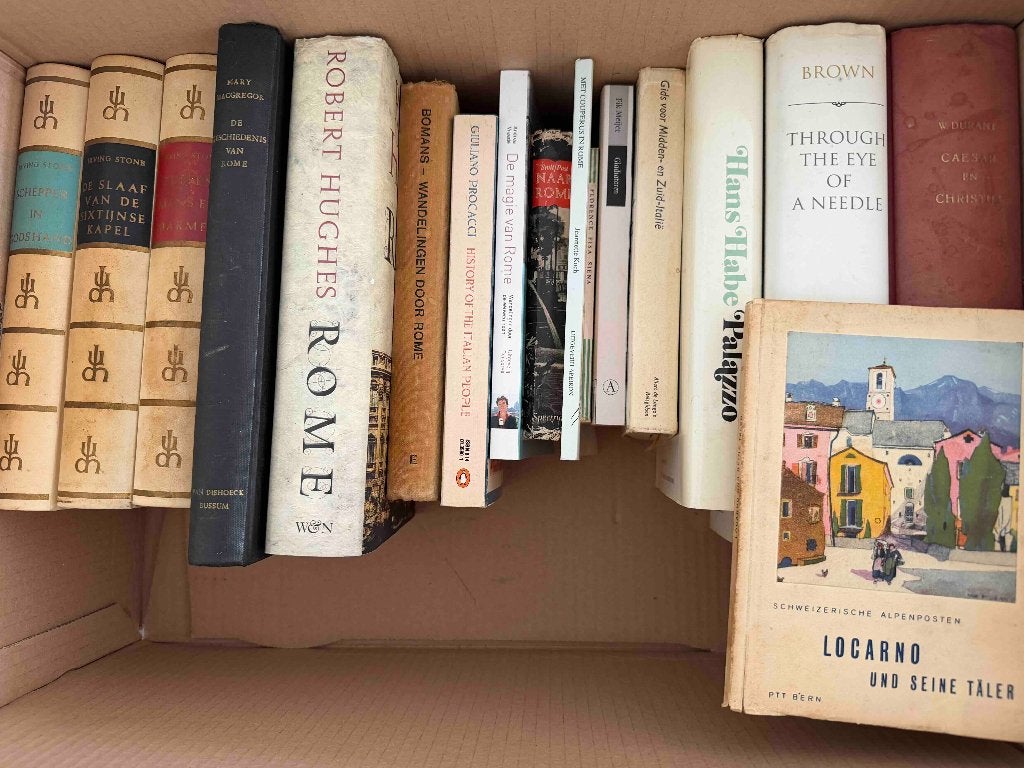 Verhuisdoos vol boeken Italie, Ophalen, Gelezen, Geschiedenis en Politiek