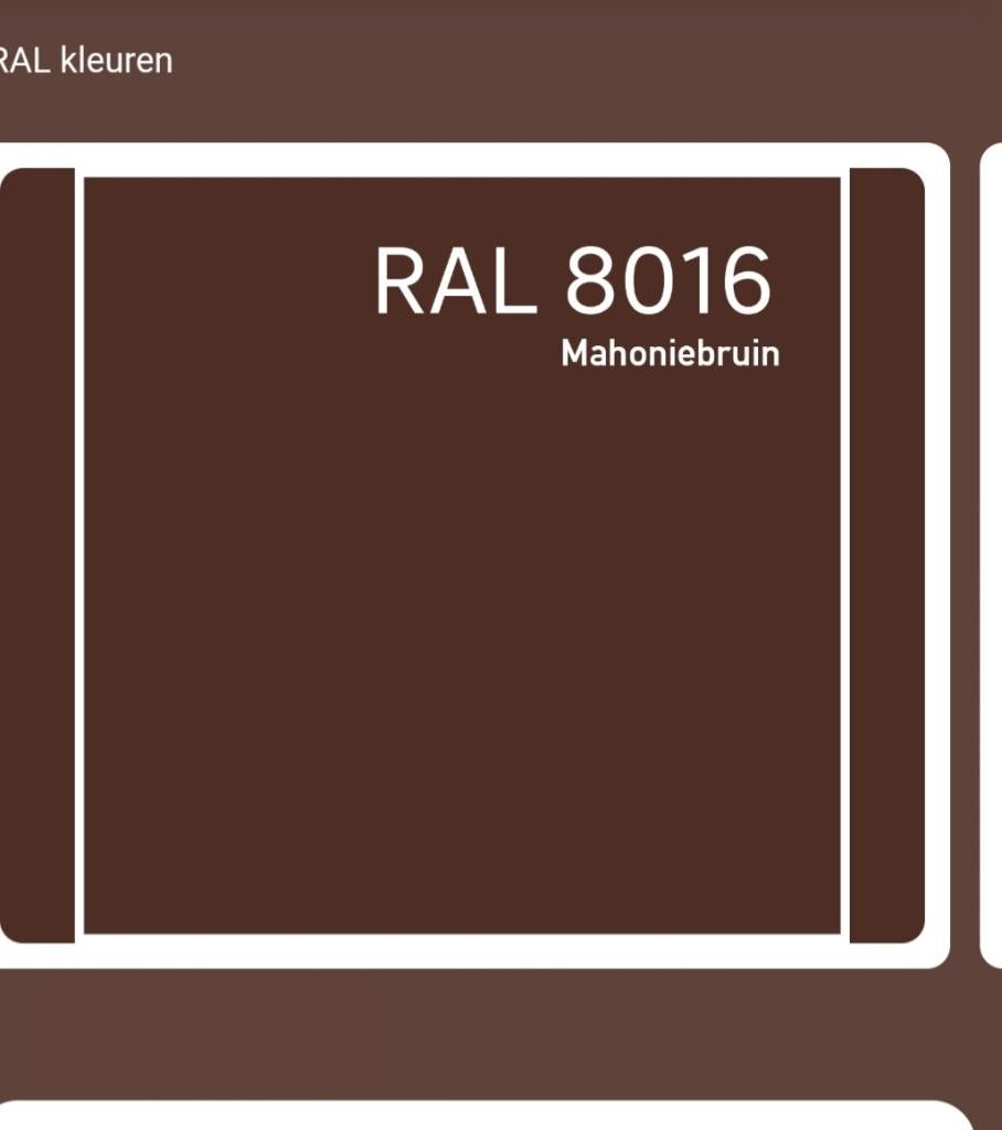 Twee blikken muurverf (RAL 8016), Ophalen, Bruin, Nieuw, Verf