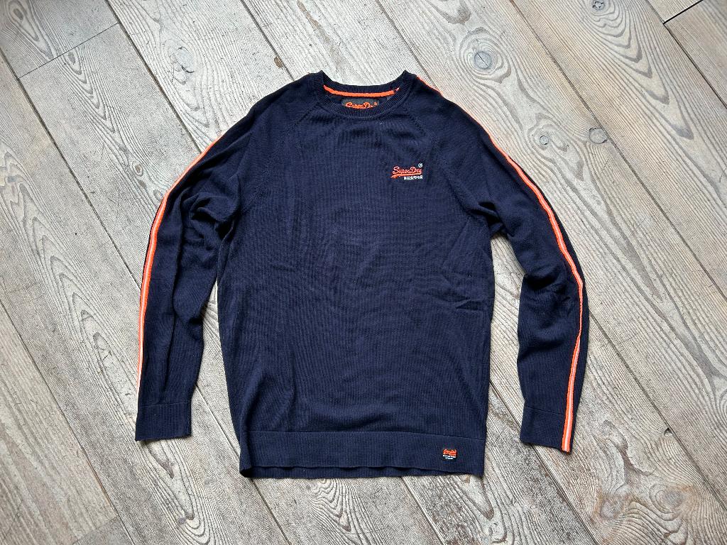 Superdry trui / sweater, blauw, maat S, weinig gedragen, Blauw, Ophalen of Verzenden, Zo goed als nieuw, Maat 46 (S) of kleiner
