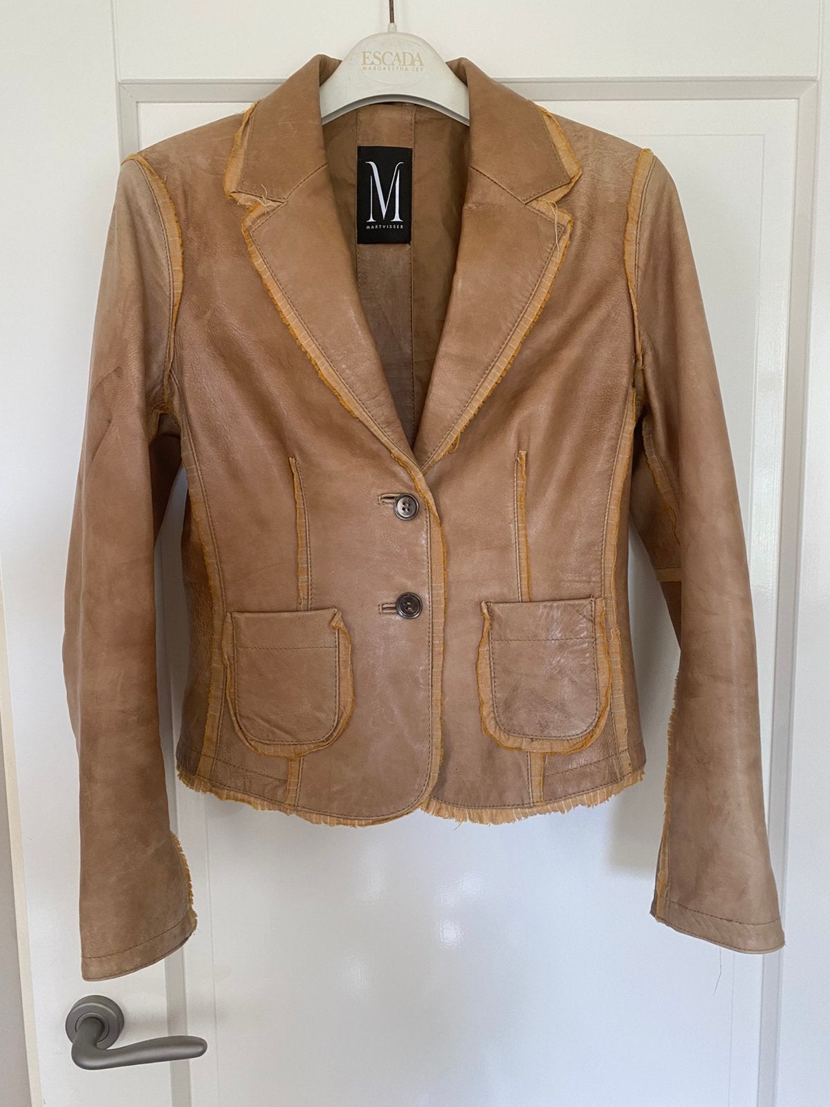 Mart Visser 38 leren jasje blazer, Ophalen of Verzenden, Zo goed als nieuw, Maat 38/40 (M), Blauw