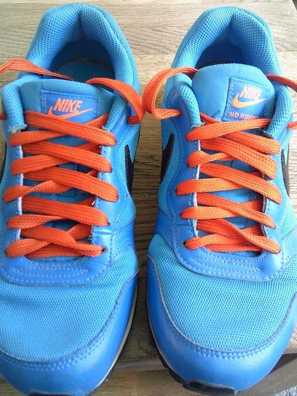 NIKE MD RUNNER 2 blauw/oranje 38.5, Nike, Sneakers of Gympen, Gedragen, Verzenden