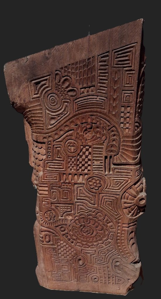 Tribaal luik / paneel, Afrika, Antiek en Kunst, Kunst | Niet-Westerse kunst, Bruin, Afrika, 100 cm, Handgemaakt