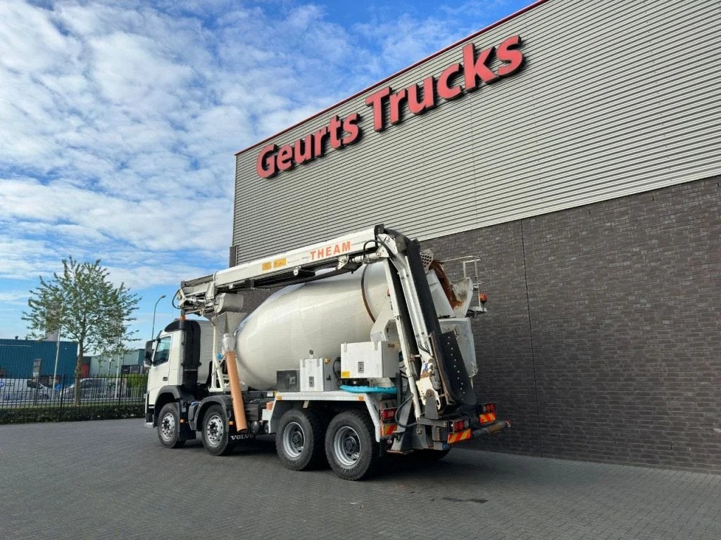 Volvo FM 410 8X4 + STETTER 9 M3 MIXER/MISCHER + THEAM 15 M T, Auto's, Automaat, Achterwielaandrijving, Euro 6, Wit