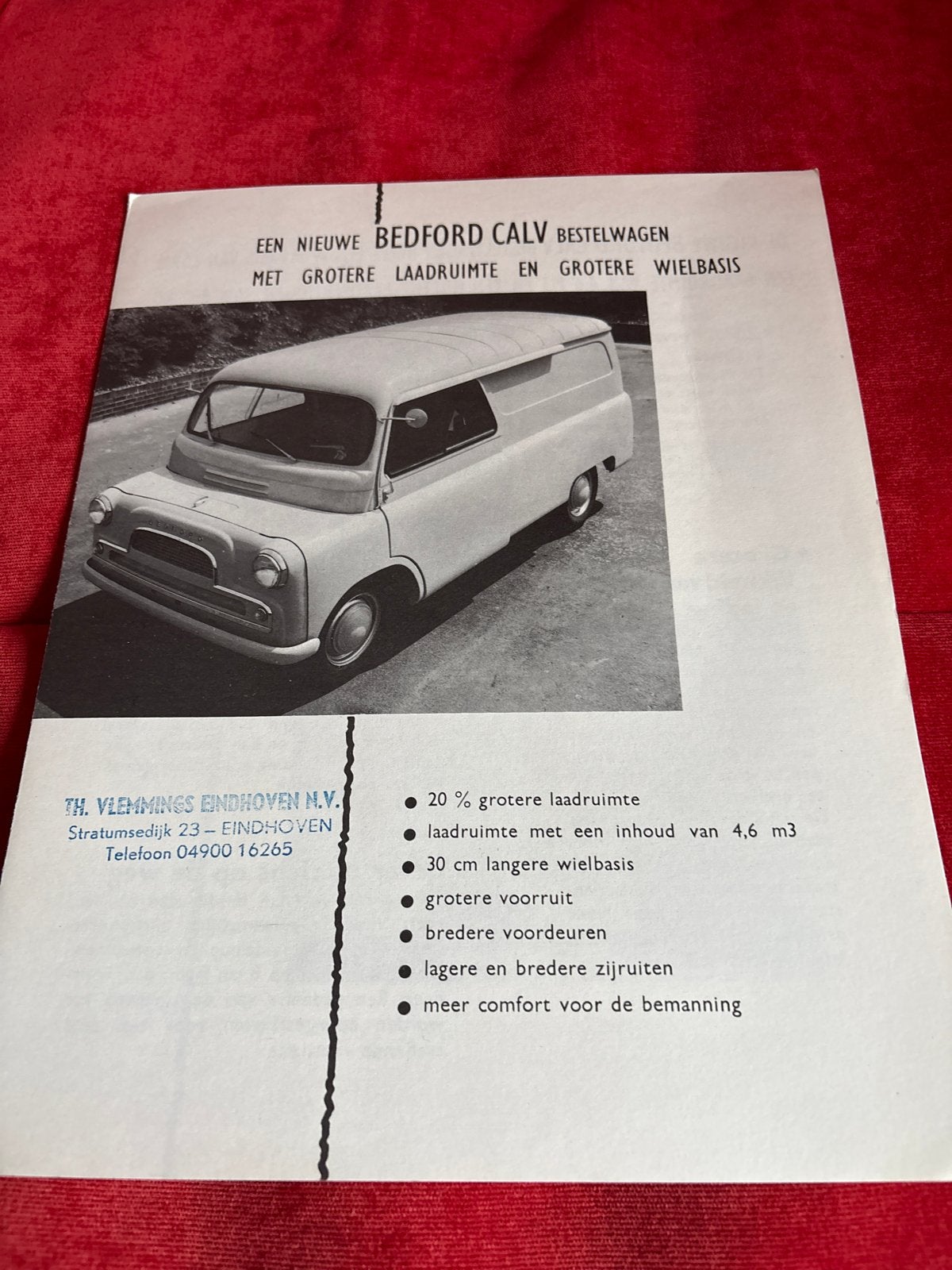 Bedford CALV Bestelwagen Brochure - Zeldzaam, Ophalen of Verzenden, Gelezen, Overige merken