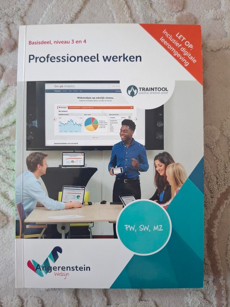 Professioneel werken Basisdeel niveau 3 en 4 Angerenstein, Ophalen of Verzenden, Zo goed als nieuw, MBO, Angerenstein Welzijn