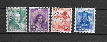 1938 Complete serie Pro Juventute 1938, Postzegels en Munten, Ophalen of Verzenden, Gestempeld