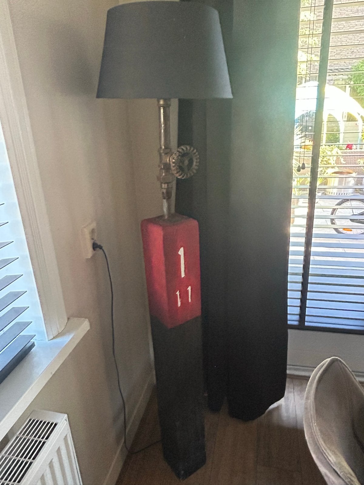 Unieke Strandpaal Lamp - Industriële Stijl Vloerlamp, Gebruikt, 150 tot 200 cm, Hout, E27 (groot)