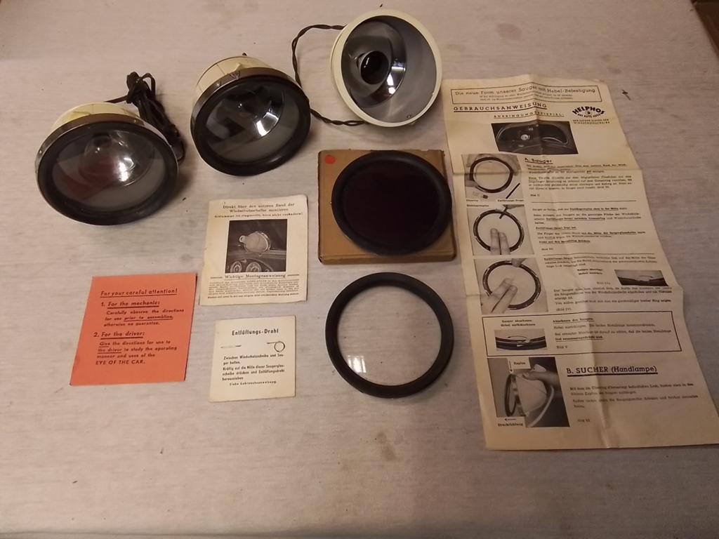 HELPHOS AUTOLAMPEN SET ZOEKLICHTEN, Ophalen of Verzenden