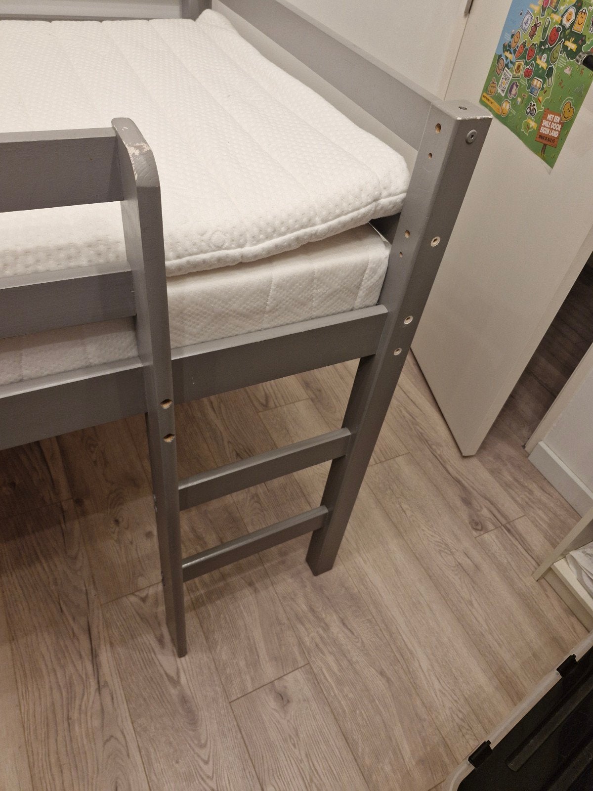 Hoogslaper 90x200 cm - Gebruikt, zonder matras, Ophalen