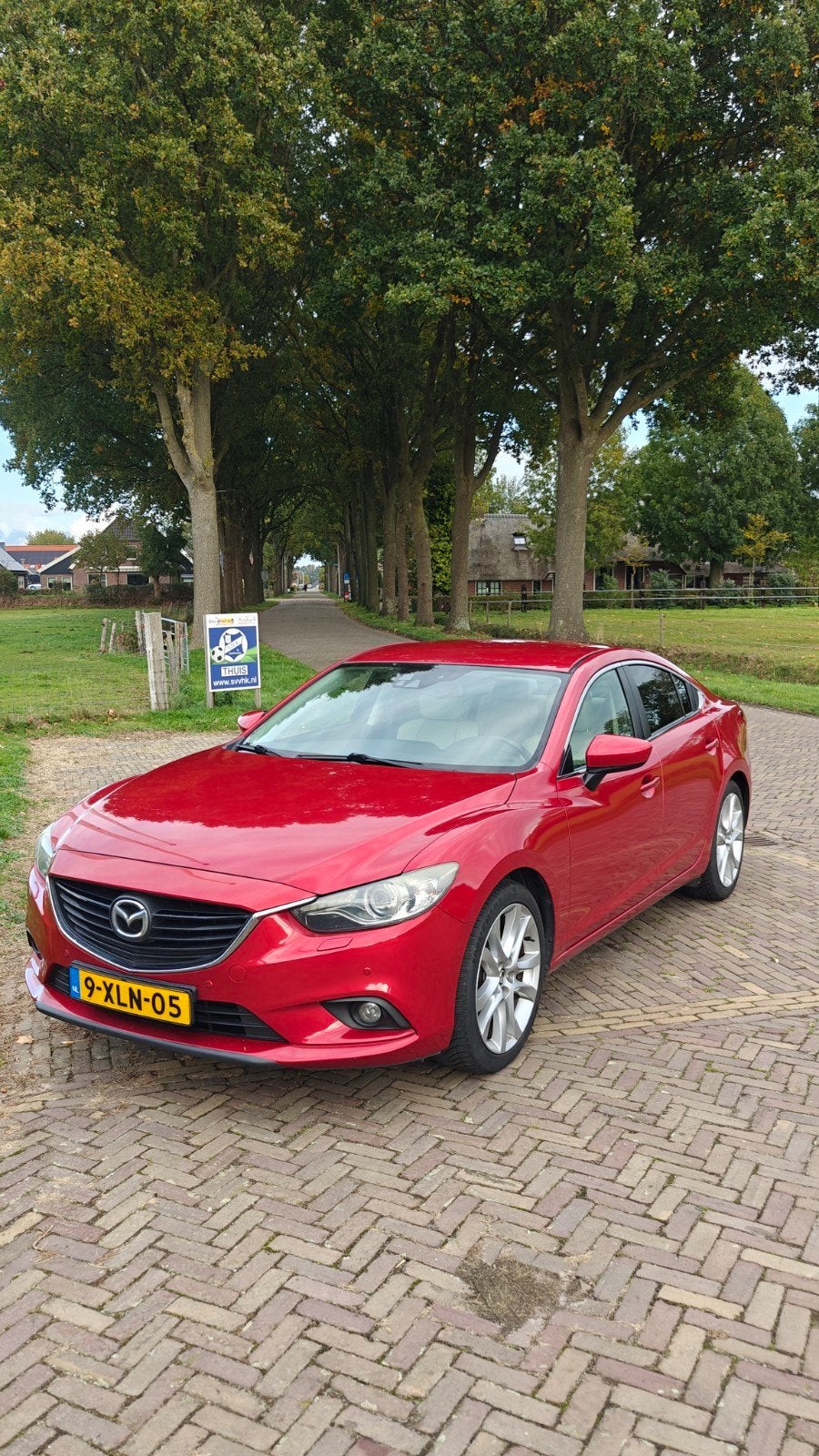 Mazda 6 2.0 121KW Sedan 2014 Rood, Auto's, Voorwielaandrijving, 1998 cc, 164 pk, 680 kg