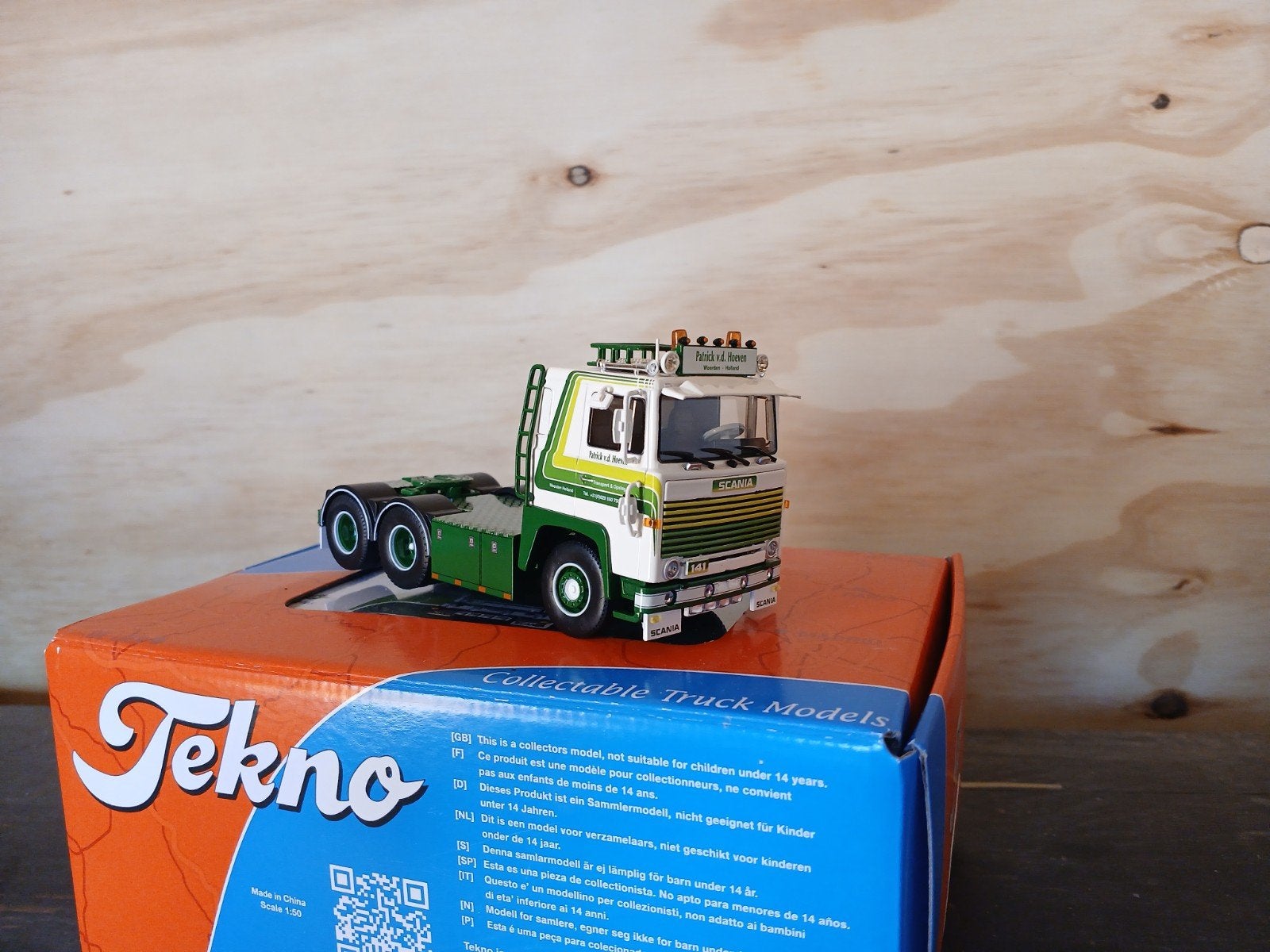 Tekno Scania 141 Patrick vd Hoeven Nieuw in doos, Ophalen of Verzenden, Nieuw, Bus of Vrachtwagen, Tekno