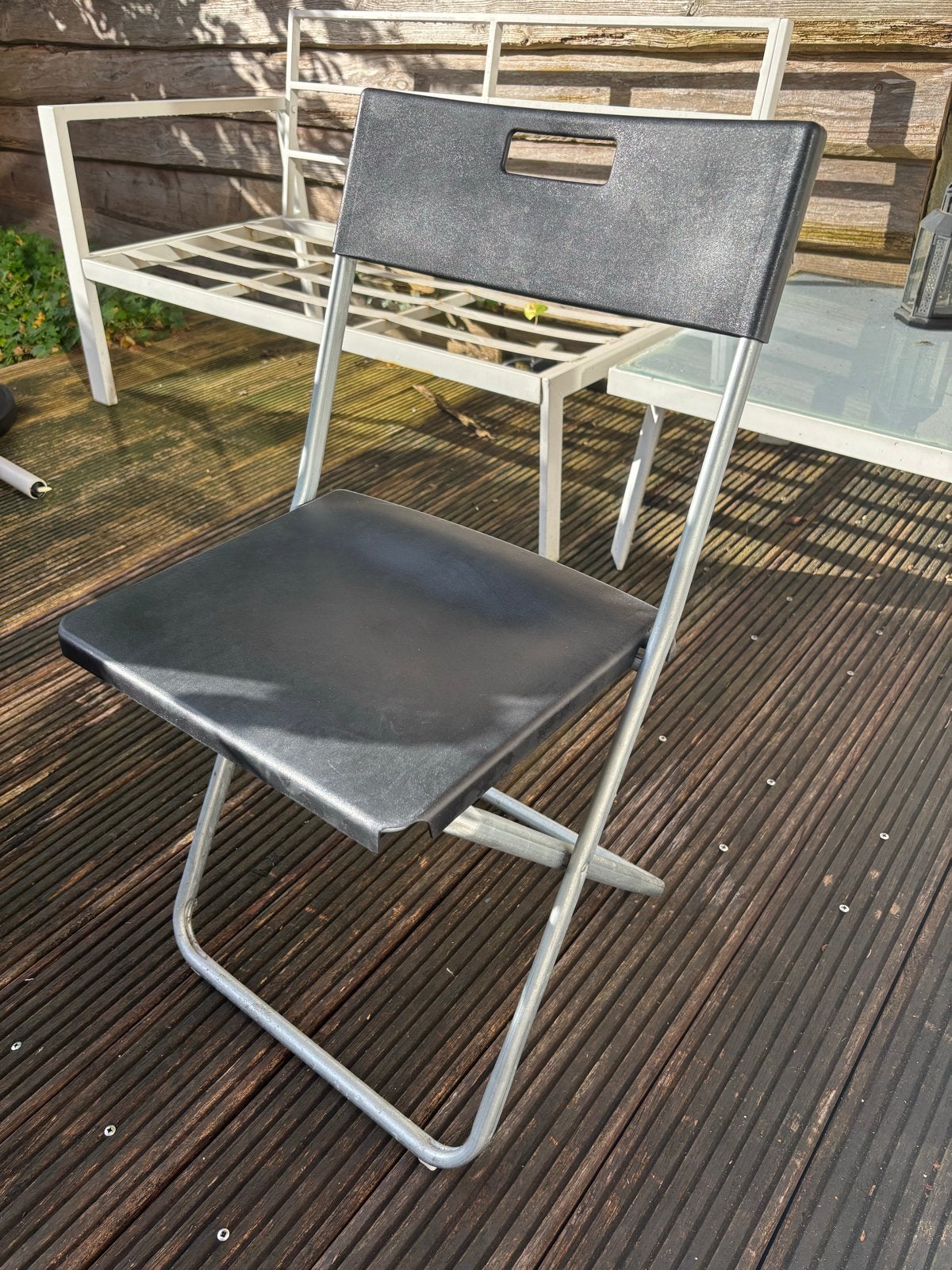 20x Klapstoel GUNDE IKEA - Ideaal voor evenementen, Huis en Inrichting, Kunststof, Gebruikt, Zwart, Ophalen of Verzenden