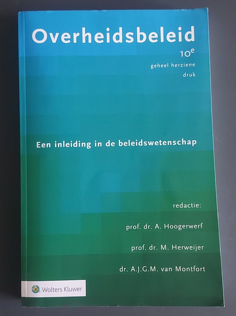 Overheidsbeleid 10e druk, Gelezen, Verzenden, WO, Wolters Kluwer