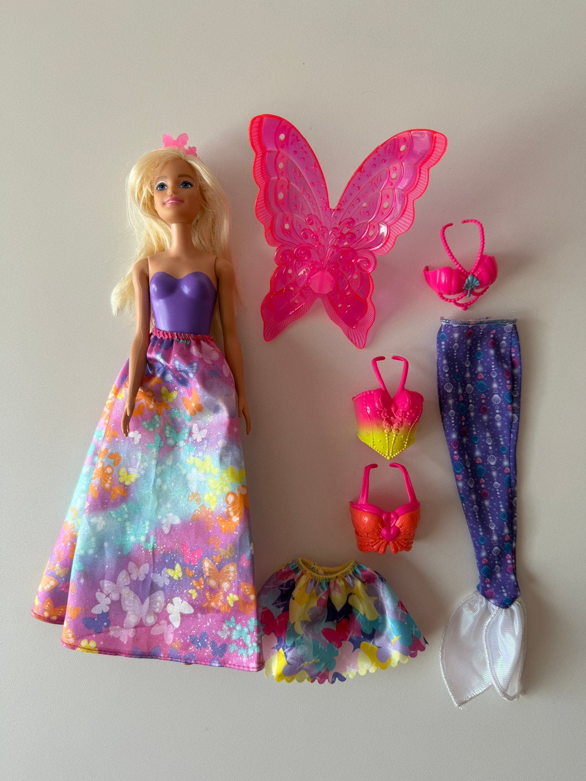 Barbie dreamtopie zeemeermin prinses, Ophalen of Verzenden, Zo goed als nieuw, Barbie