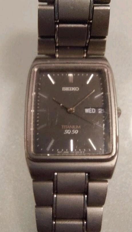 Seiko SQ 50. Titanium. Vintage., Ophalen of Verzenden