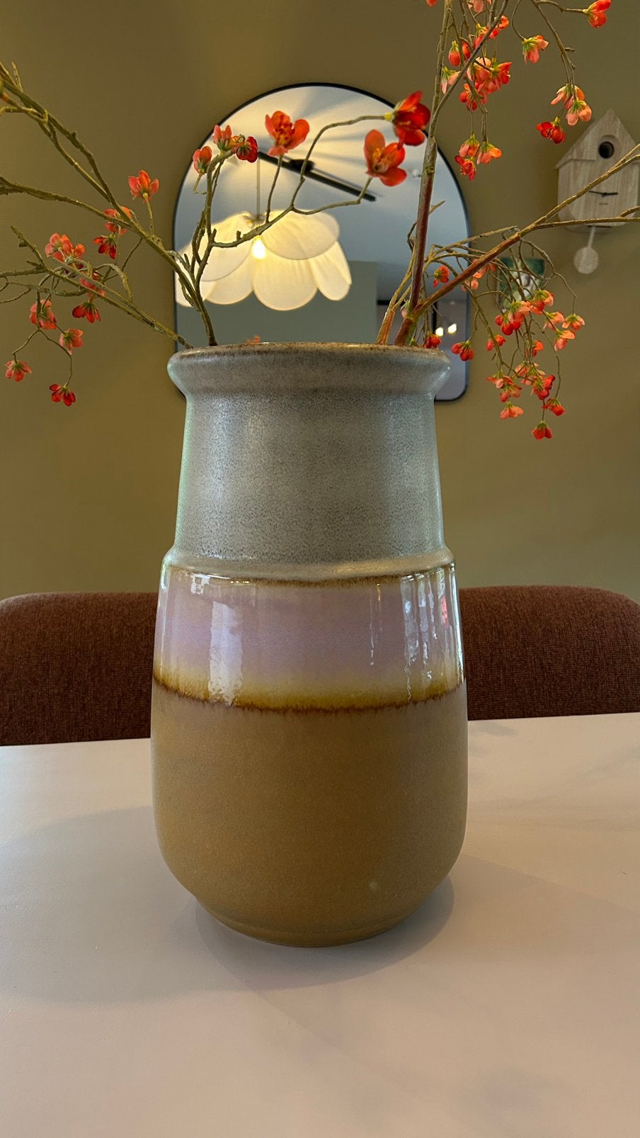HKliving 70's Grand Floor Vase "Caramel", Antiek en Kunst, Antiek | Emaille, Ophalen