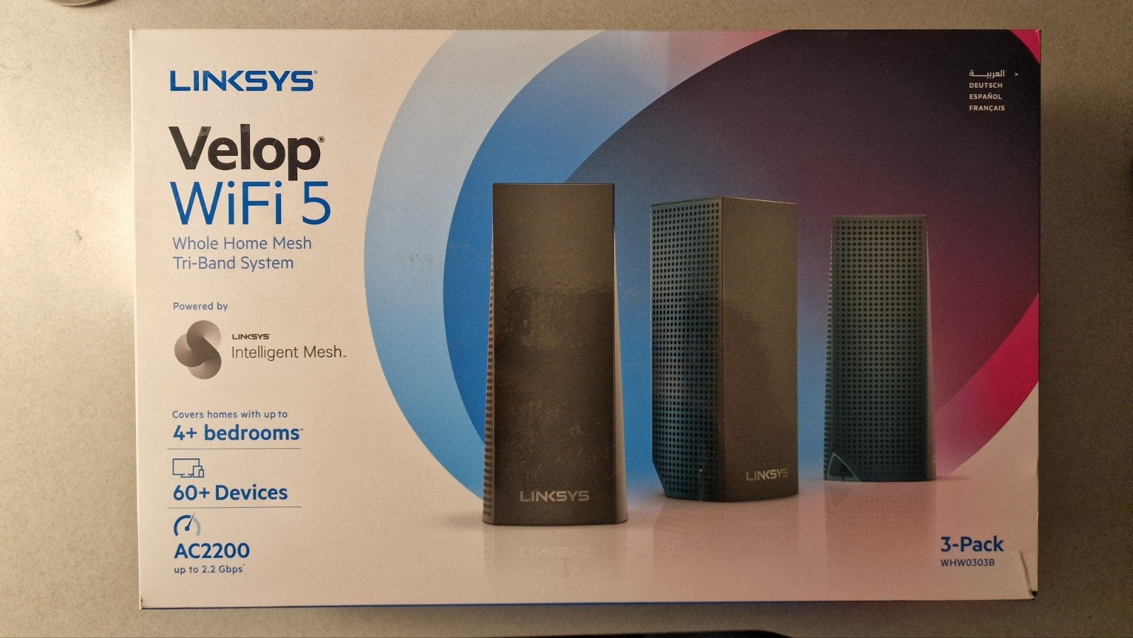 Linksys Velop WiFi 5 Mesh Systeem (3-pack) AC2200, Ophalen of Verzenden, Nieuw, Router, Linksys