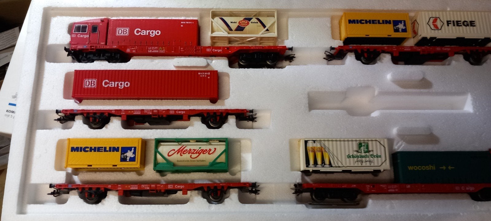 Te koop 34090 5 delige cargo goederentreinstel, Wisselstroom, Treinset, Verzenden, Zo goed als nieuw