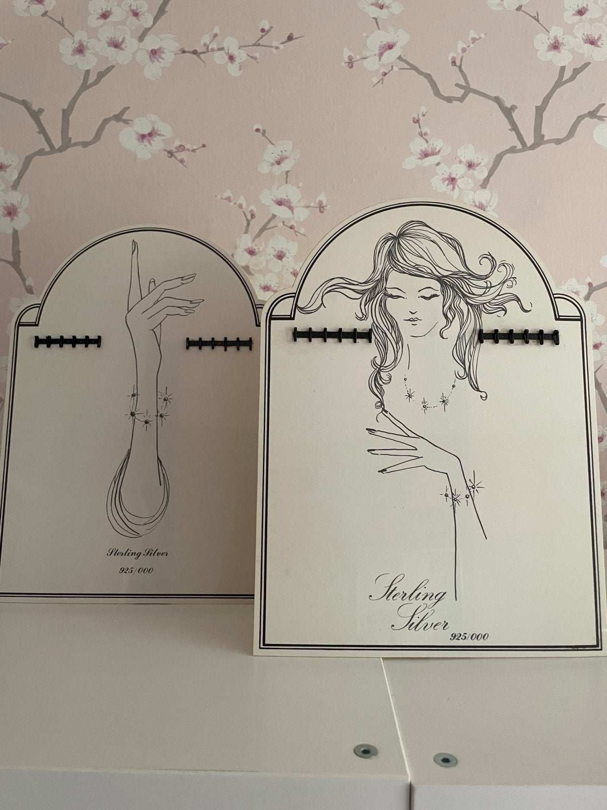 Vintage kartonnen displays voor sieraden - Uniek design, Ophalen of Verzenden, Gebruikt