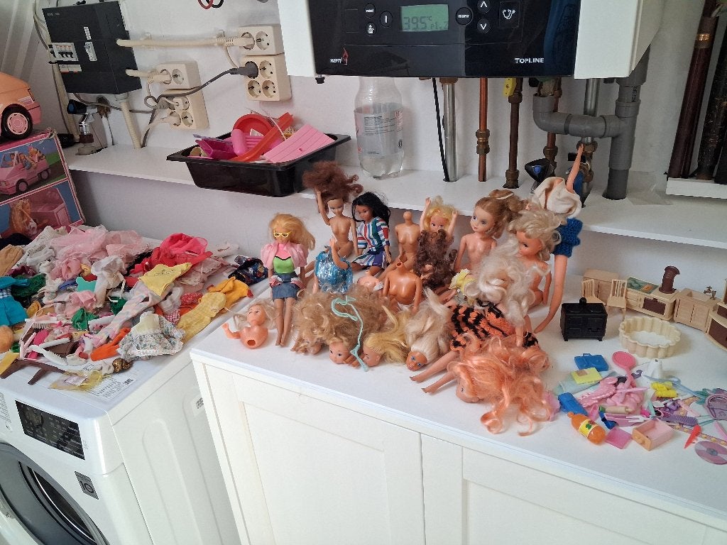 Grote partij Barbiepoppen, kleding en accessoires, Kinderen en Baby's, Ophalen of Verzenden, Gebruikt, Barbie